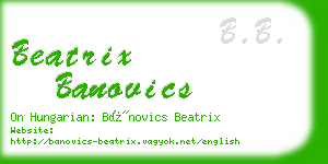 beatrix banovics business card